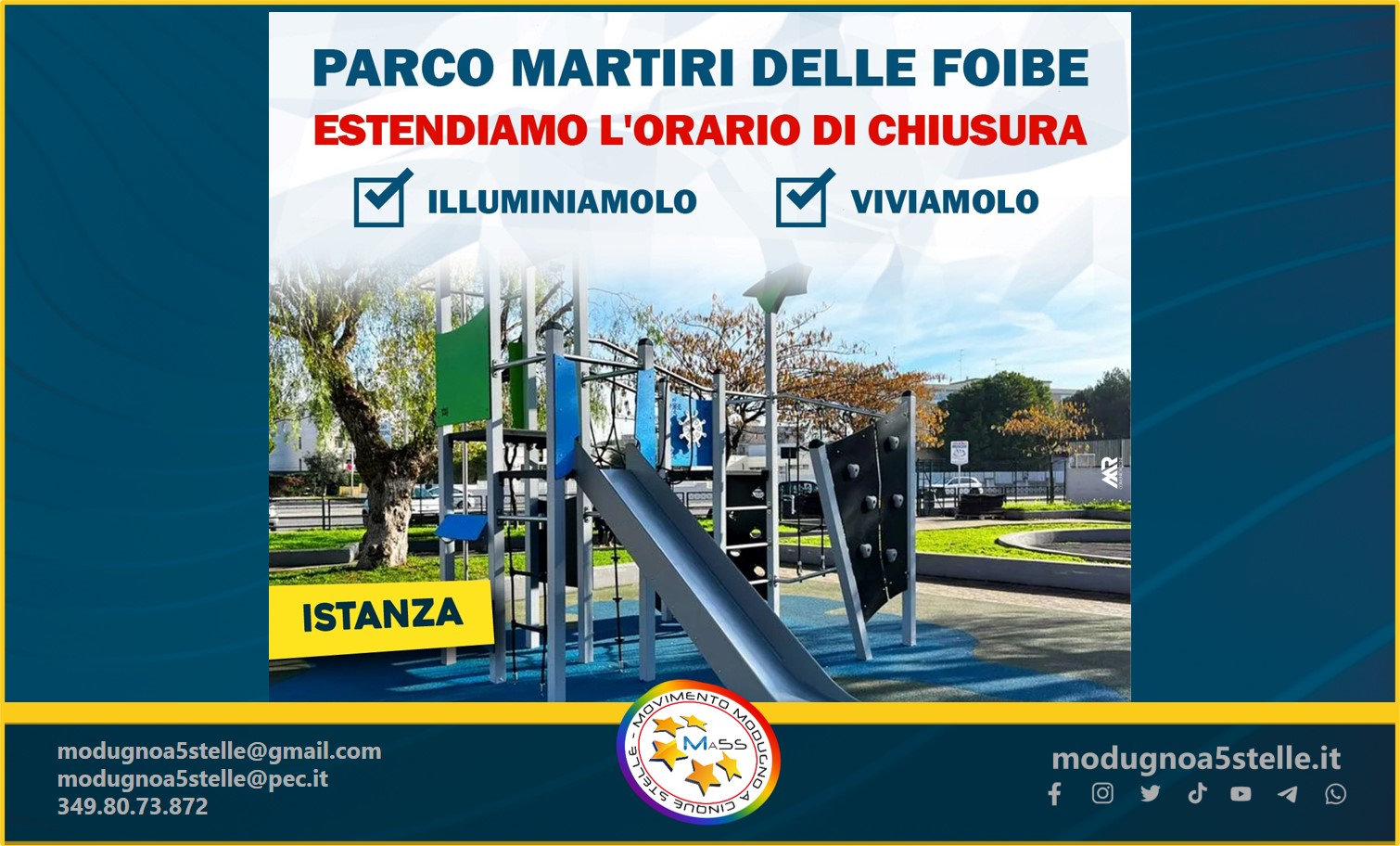 Parco Martiri delle Foibe ed altri parchi di Modugno